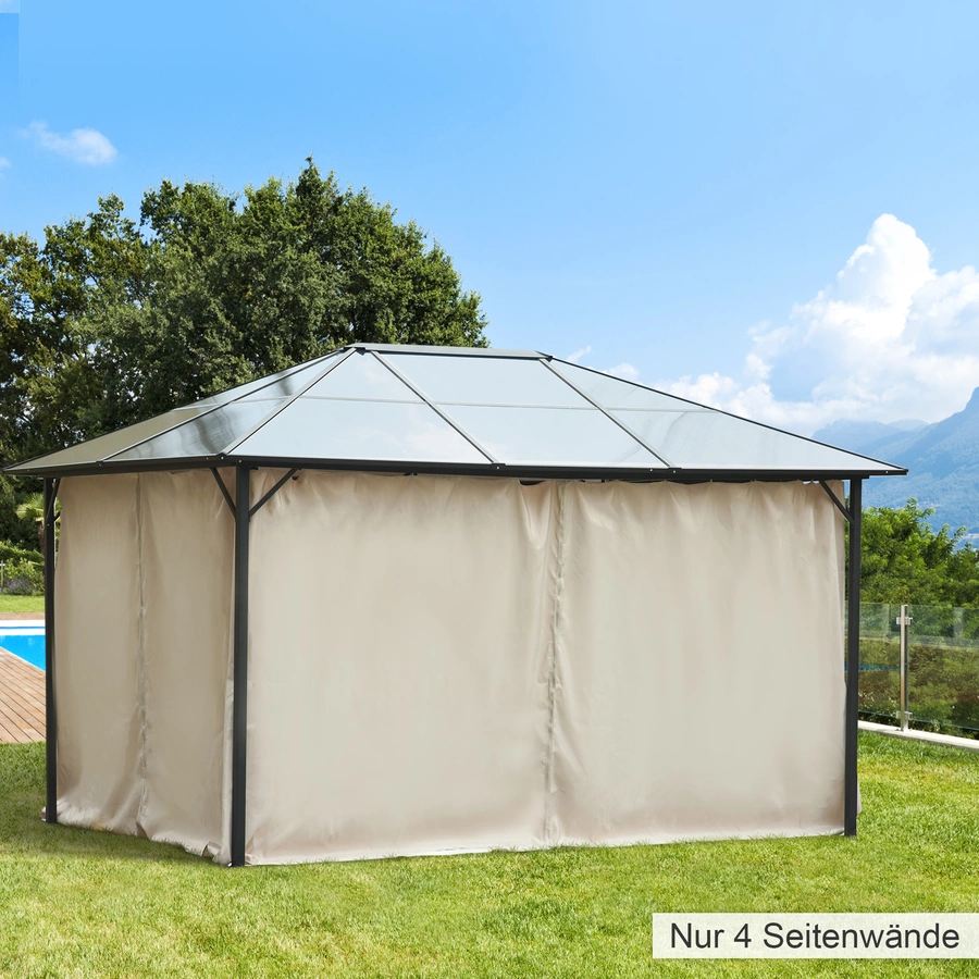 Outsunny Seitenwände mit Klettverschluss beige