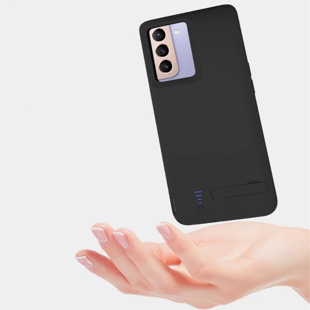 Samsung Galaxy S21 FE 5G Backpack Akku Case Schutzhülle (5000mAh) - Schwarz