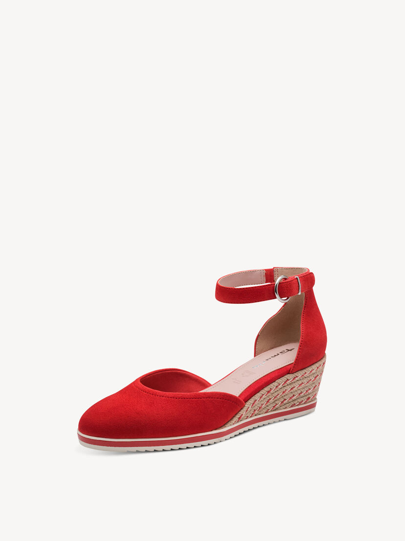 Leren Sleehakpumps - rood