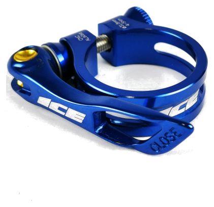 Collier de Selle Serrage Rapide Ice 31.8 mm Bleu