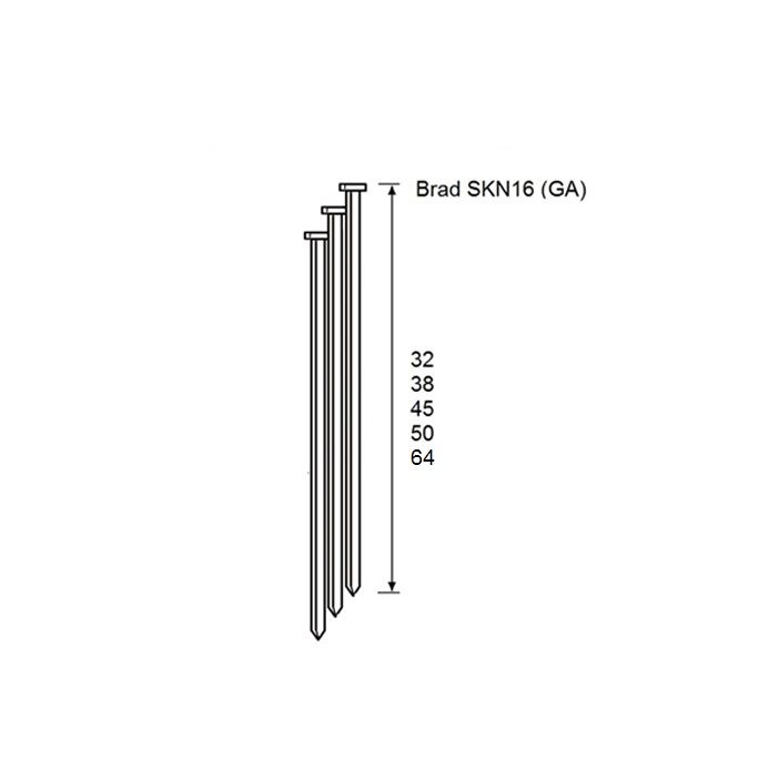 Dutack brads SKN16 C RVS 45MM 20° (2.000 stuks)