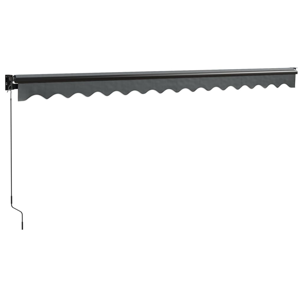Auvent rétractable anthracite 4,5x3 m tissu et aluminium