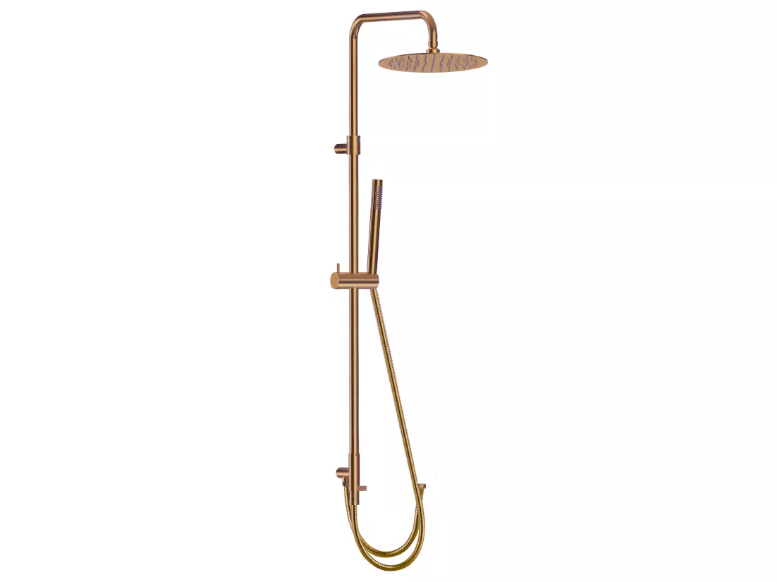 Luisa II colonne de douche cuivre brossé sans mitigeur - Essebagno