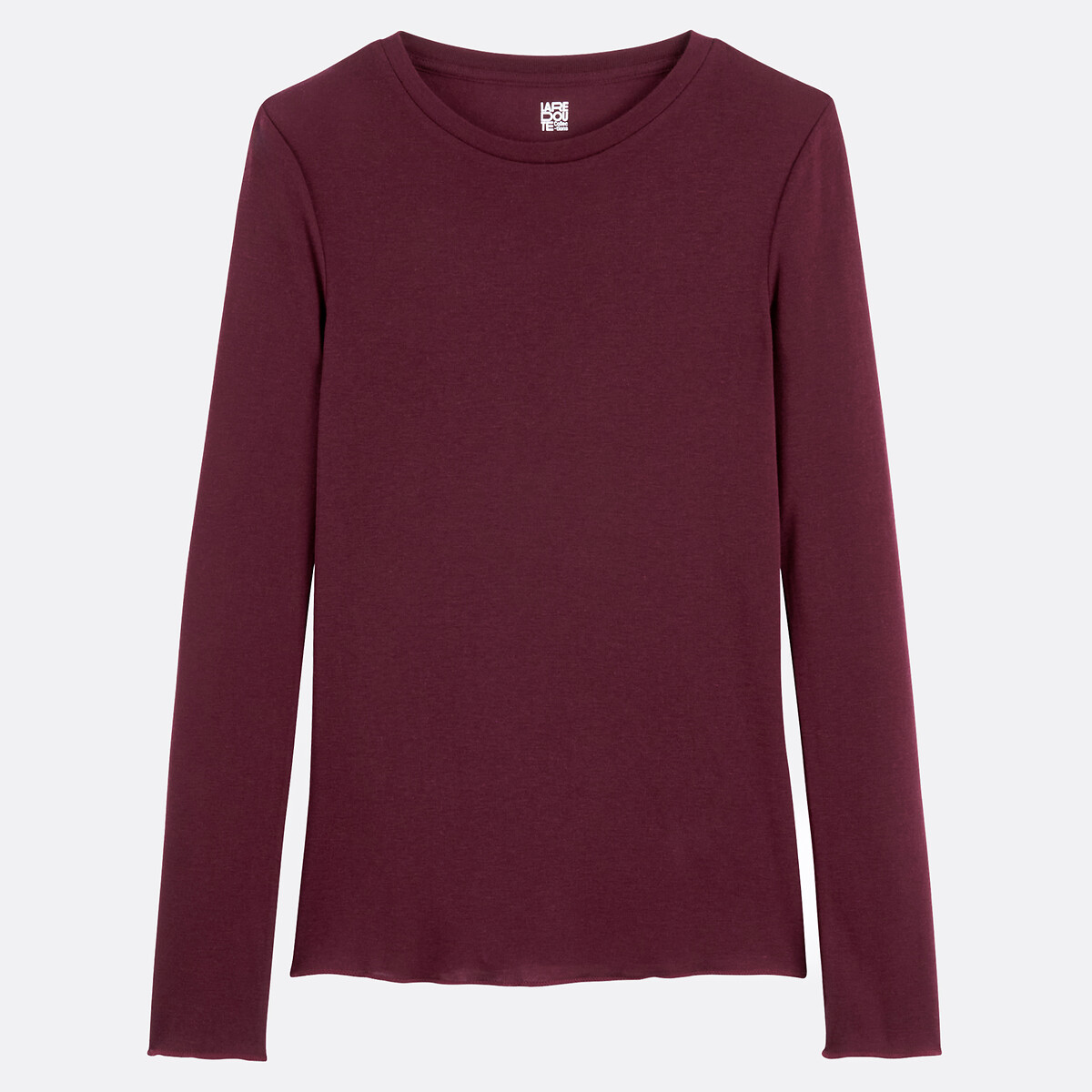 COLEÇÃO LA REDOUTE<br>Camiseta de gola redonda e mangas compridas