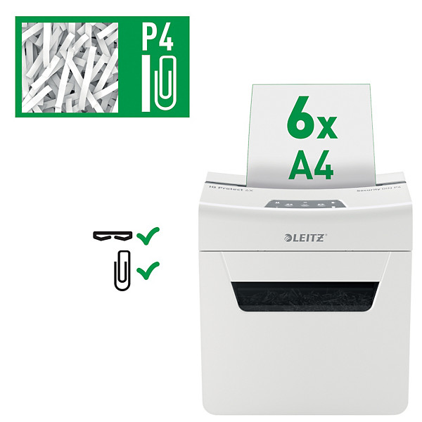 Destructeur de documents Leitz IQ Protect 6X