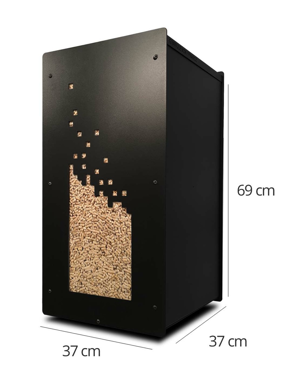 Rangement à granulés de bois 55Kg numérik noir