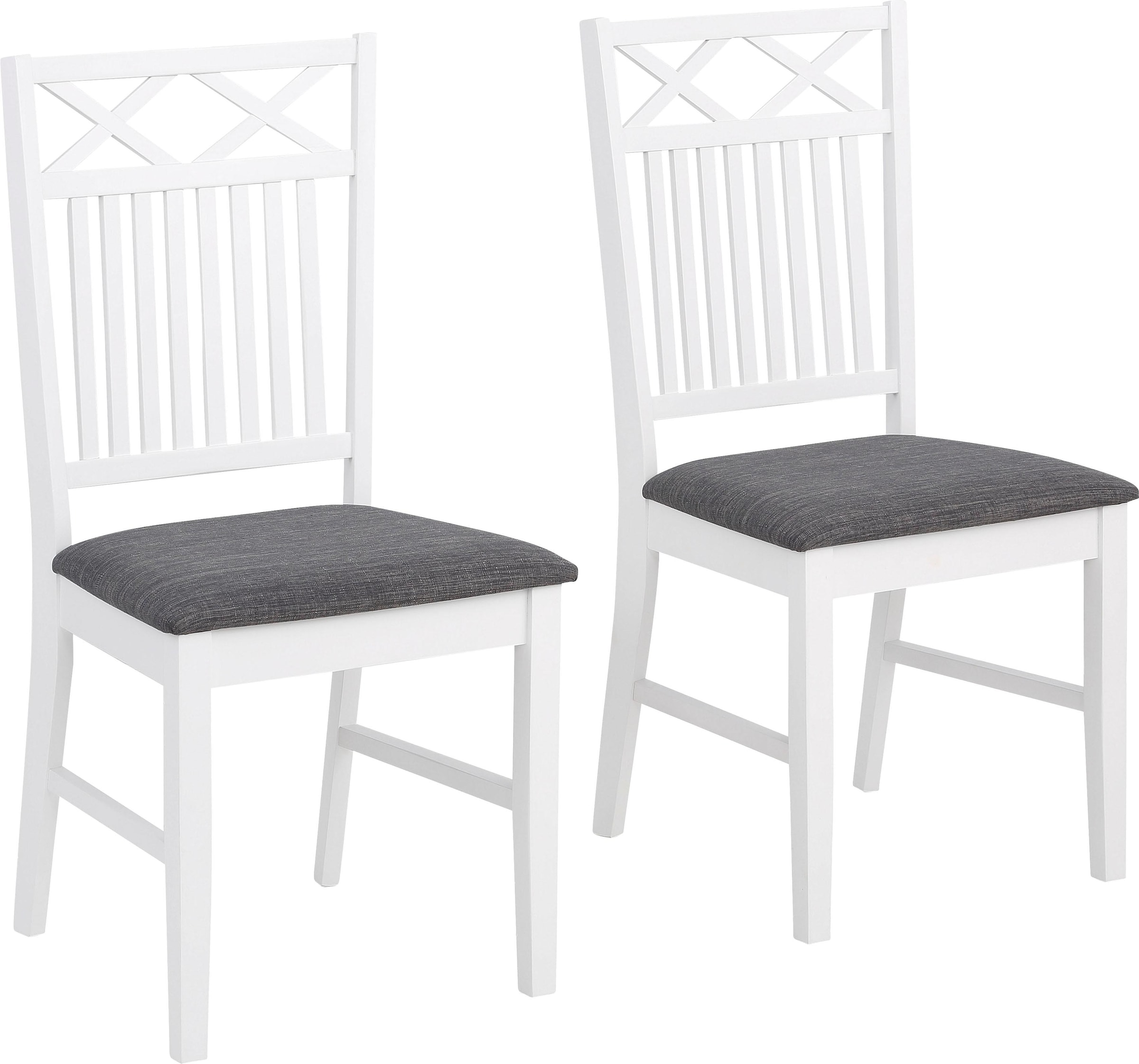 Home affaire Essgruppe »Olvera« Set,  Set: Esstisch 80 x 80 cm und 2 Esszimmerstühle, gepolstert mit Gewebestoff