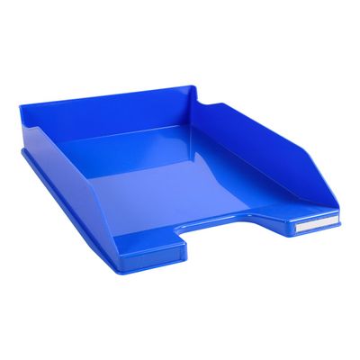Exacompta COMBO Glossy - Corbeille à courrier bleu glacé