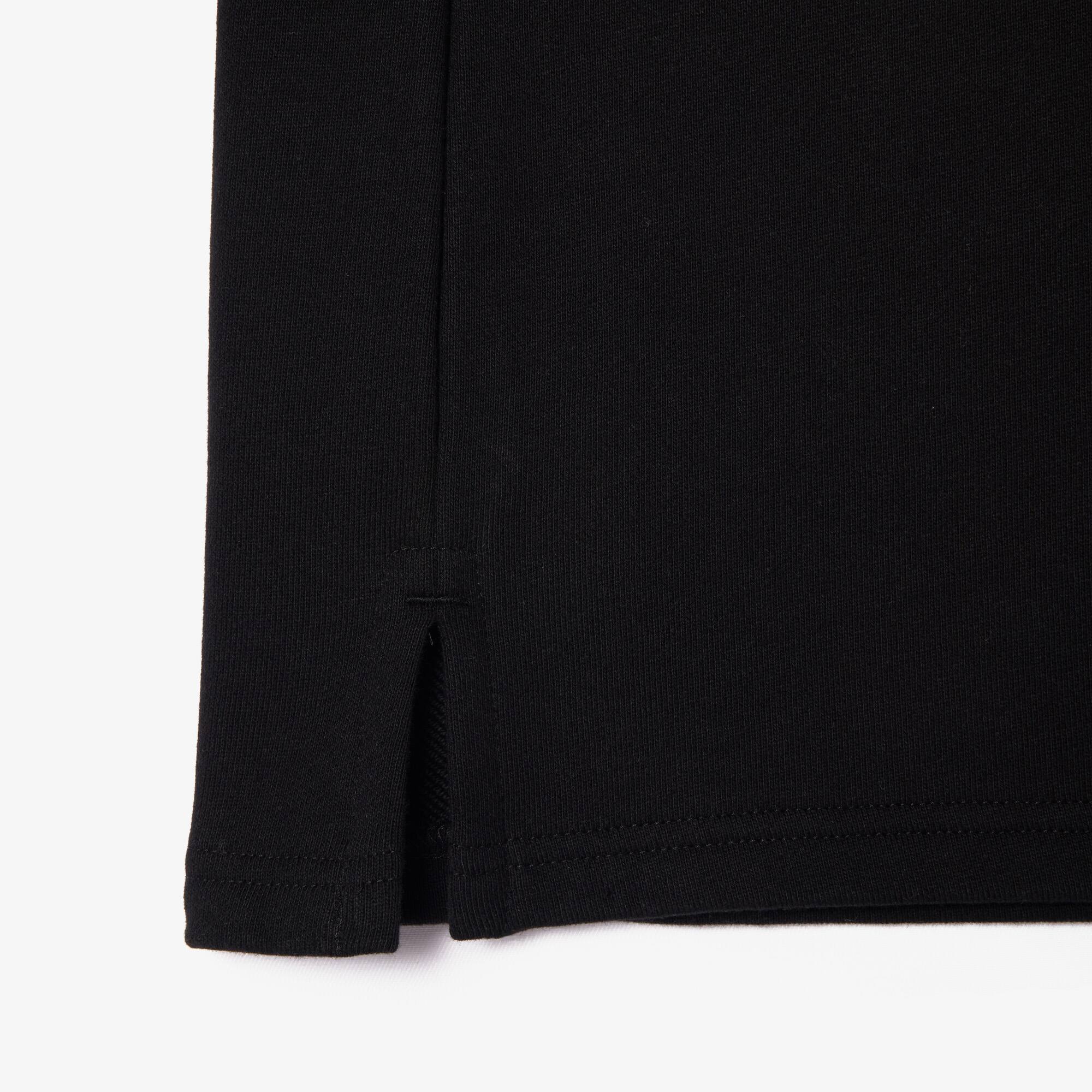 Robe sweatshirt à capuche en molleton de coton Pantalons & Robes - Noir - Lacoste - Fille
