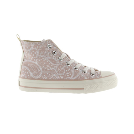 Botas de cano curto Victoria Tribu Bandana em lona com logo retrô e sola encerada.