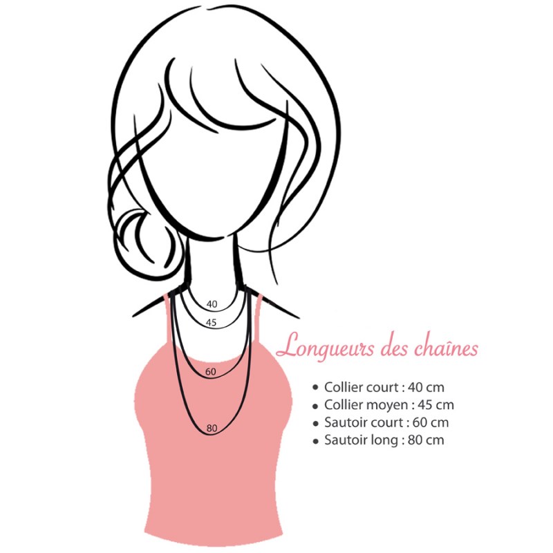 Collier trois médailles plaqué or 3 microns - Personnalisable