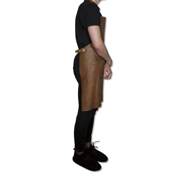 DutchDeluxes Læderforklæde BBQ Style Apron Vintage Camel Camel