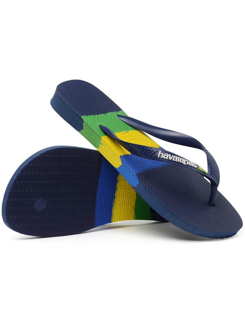Brazil Tech Navy Blue Flip-Flops