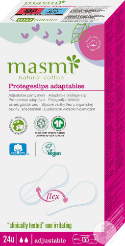 Masmi Protèges Slips Adaptable Coton Bio 30 Pièces