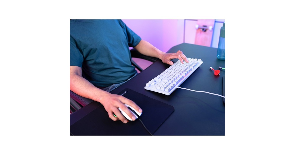 TrustGXT 833W Thado, gaming toetsenbord  (Wit, US lay-out, Membraan, TKL, RGB)
