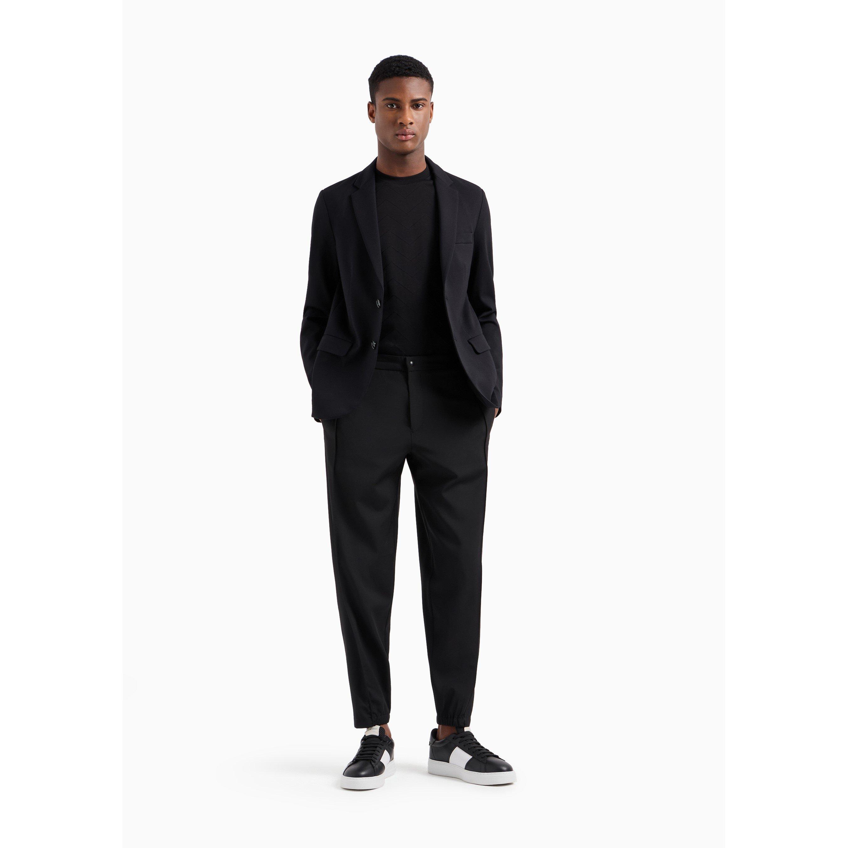 Emporio Armani Wool Crepe Trousers