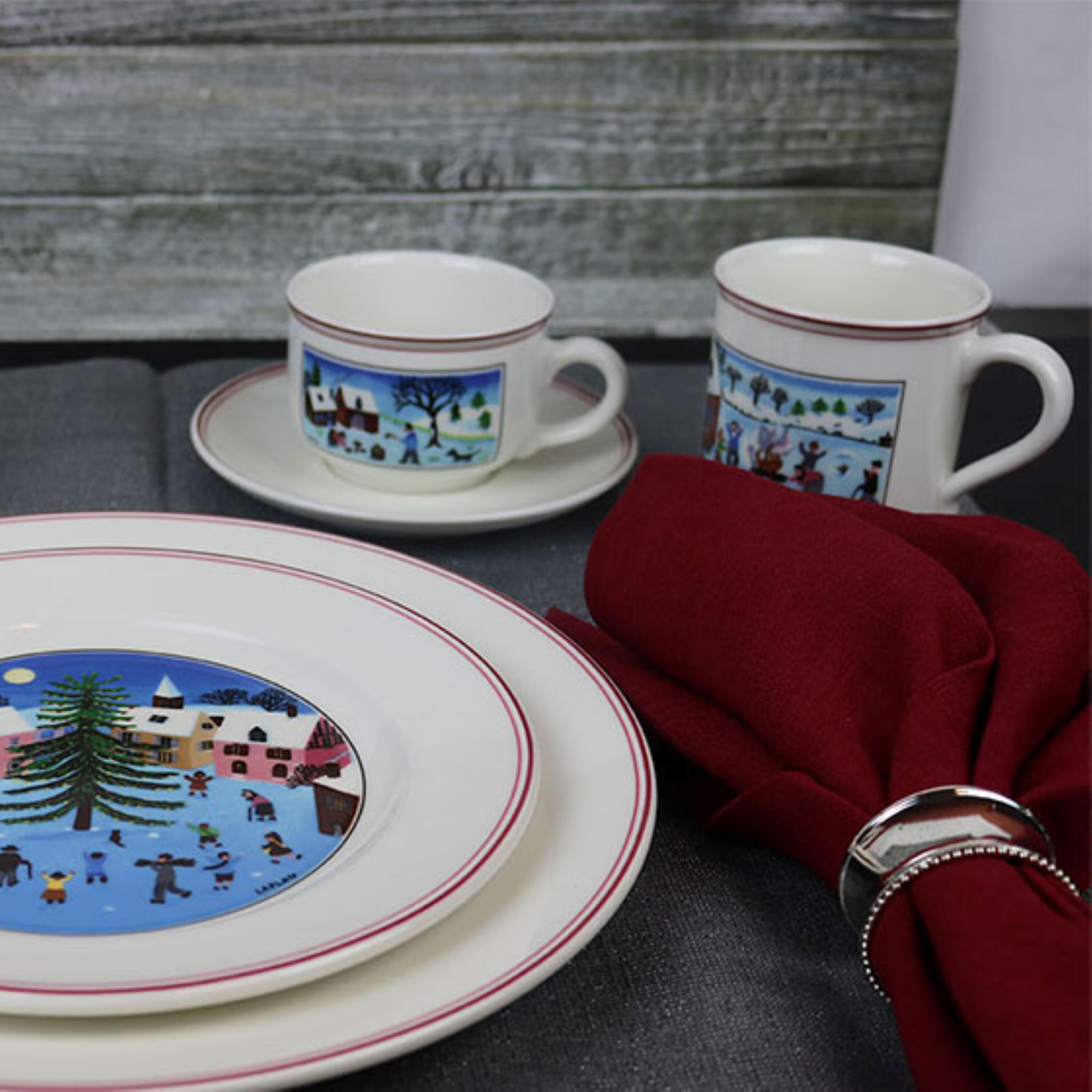 Design Naif Tea cup saucer Multi-colored, Premium Porcelain