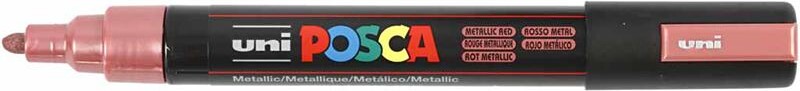Posca Tusch - Nr. Pc-5M - Tykkelse 2,5 MM - Metal Rød