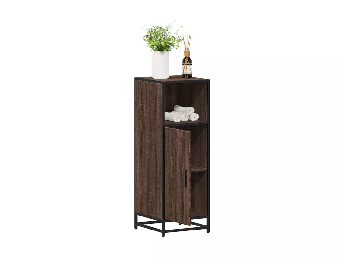 Armoire de bain chêne marron 35x37,5x100 cm bois d'ingénierie