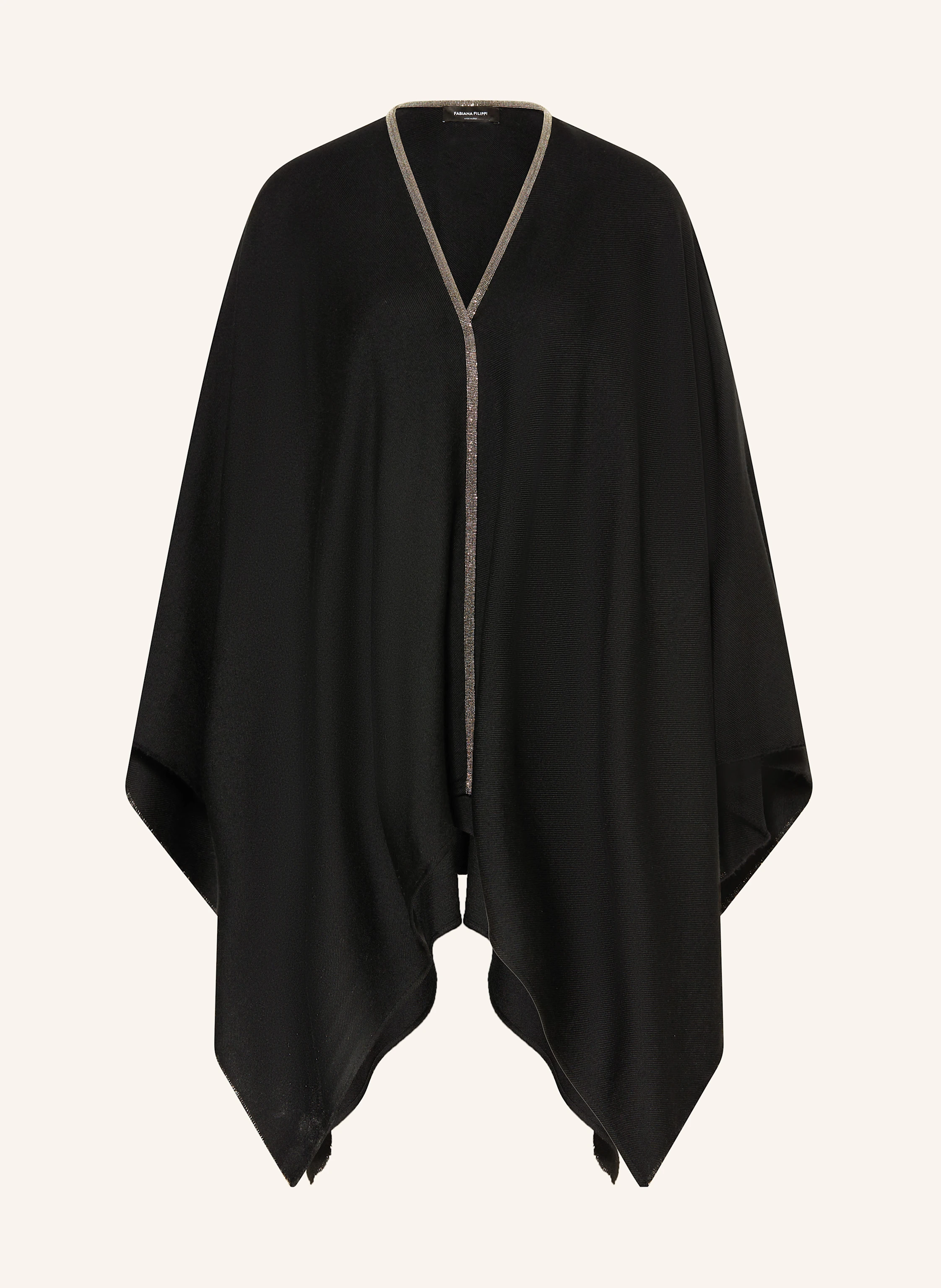 FABIANA FILIPPI Poncho mit Schmuckperlen