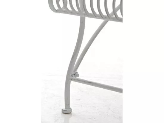 Banc de jardin - Métal & Métal - Blanc antique - Karma