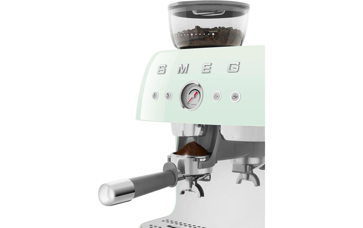 Siebträgermaschine 50's Style EGF03PGEU Grün<br>Espresso Kaffeemaschine