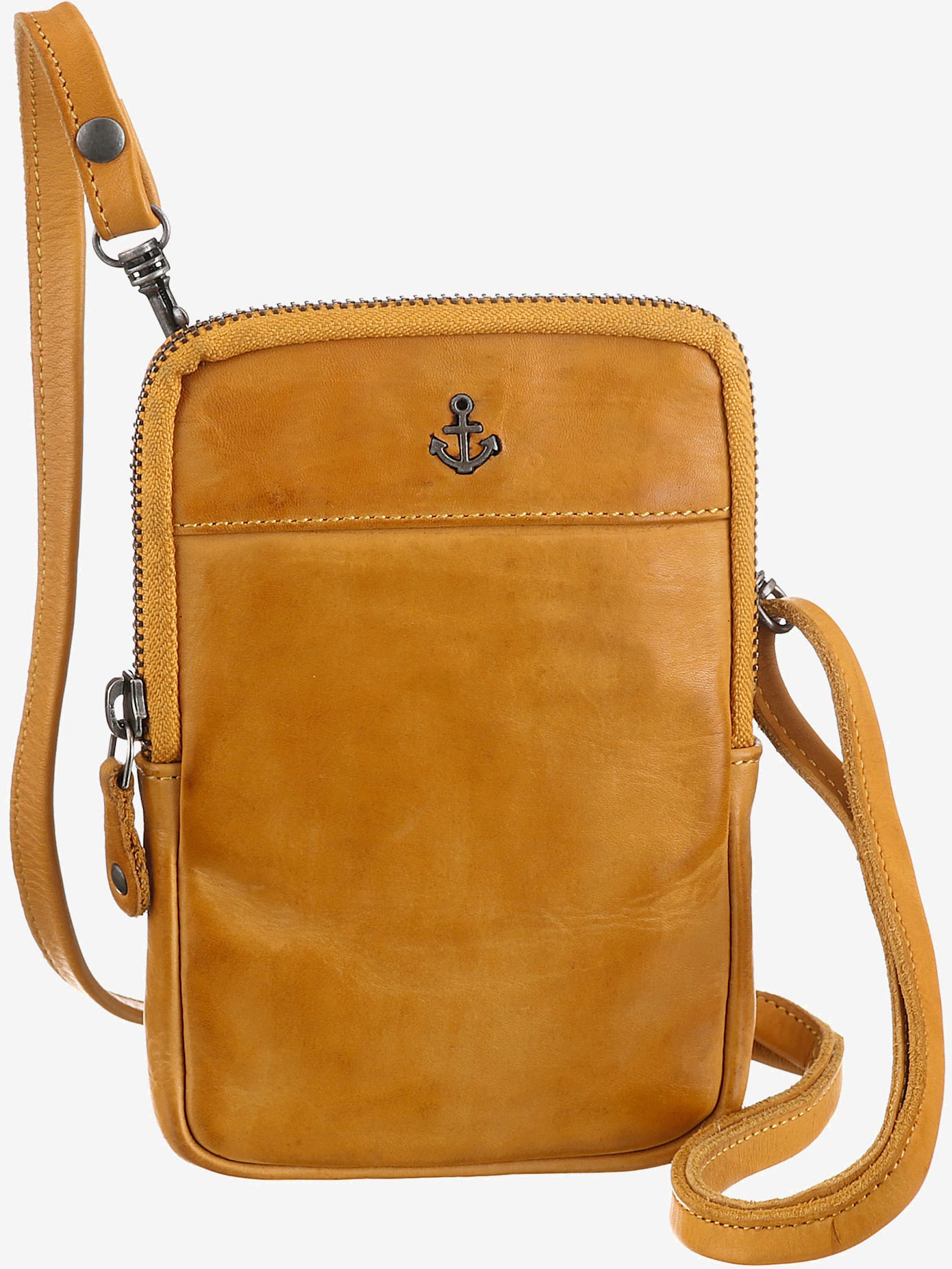 Petit sac en cuir délavé