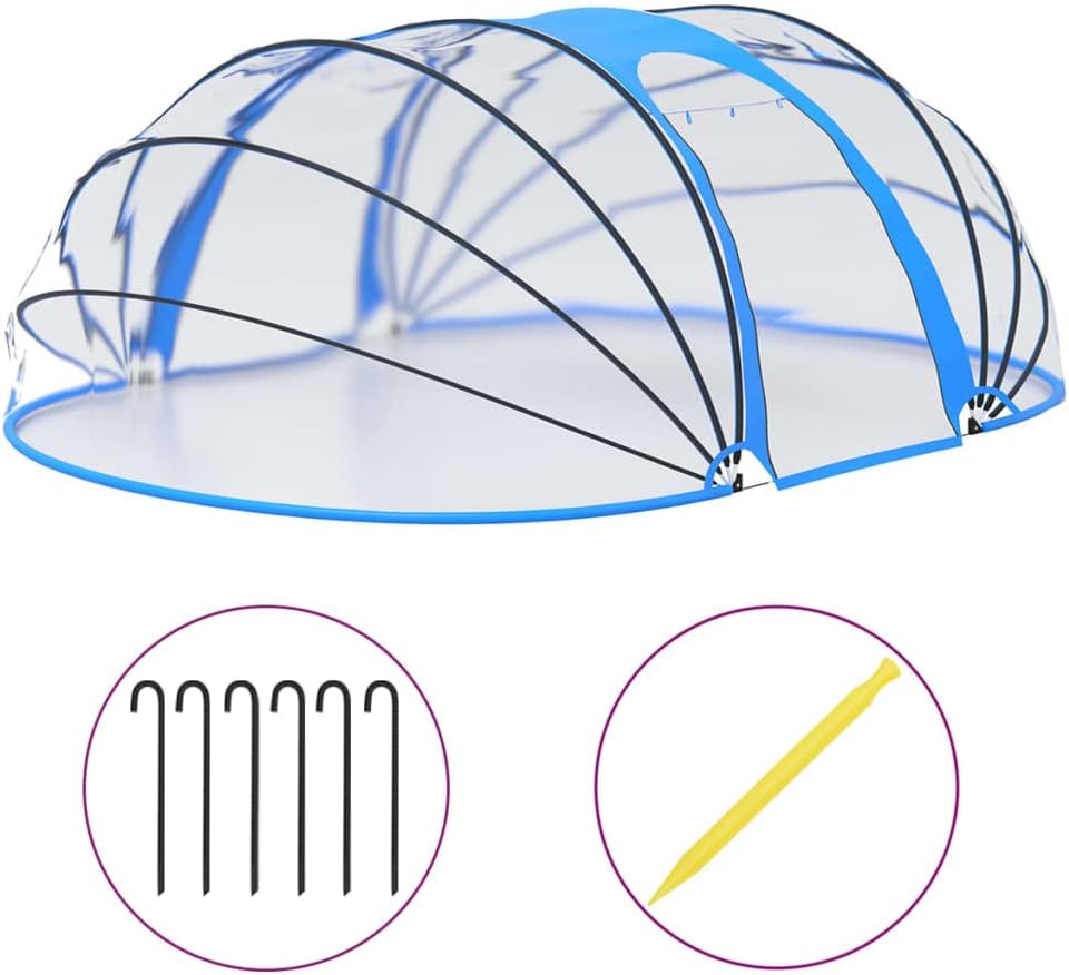 Pool-Kuppel Oval 530x410x205 cm Poolüberdachung Poolüberdachungen Pool Überdachung