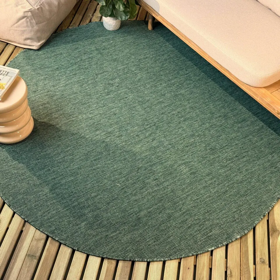 Interieur05 rond buitenkleed groen Tone - 200 x 200 cm