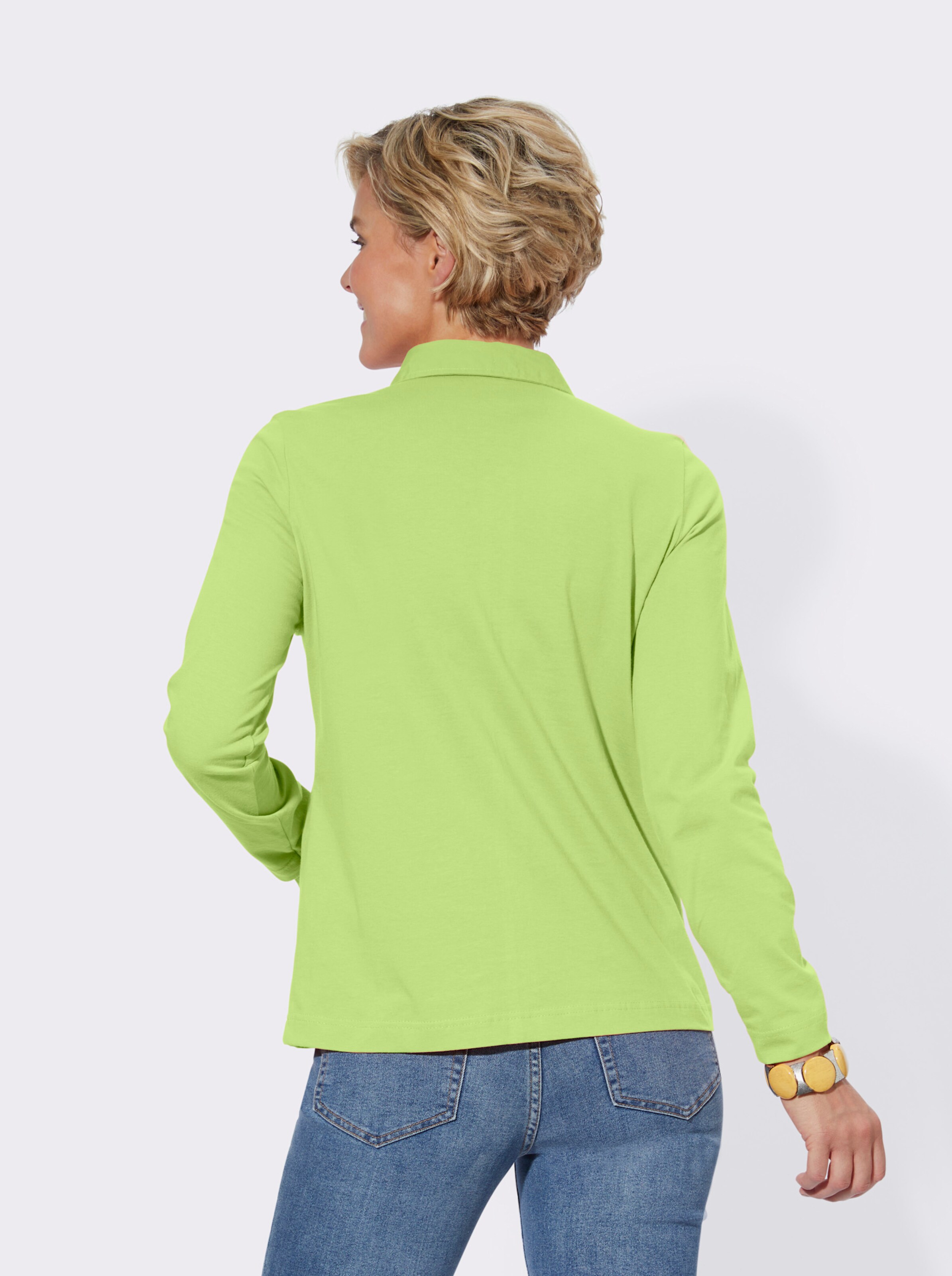 Langarm-Poloshirt