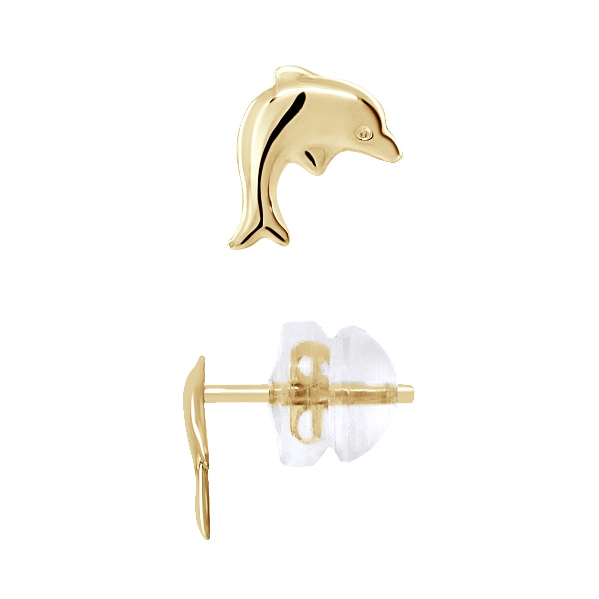 Boucles d'Oreilles DAUPHIN - Or Jaune