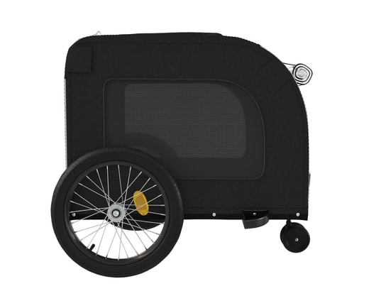 VIDAXL - Remorque de vélo pour animaux de compagnie noir et gris
