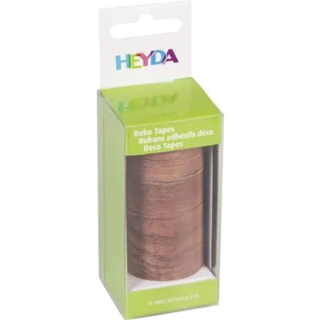Heyda Deko Tape Naturstrukturen braun, 2 Stück
