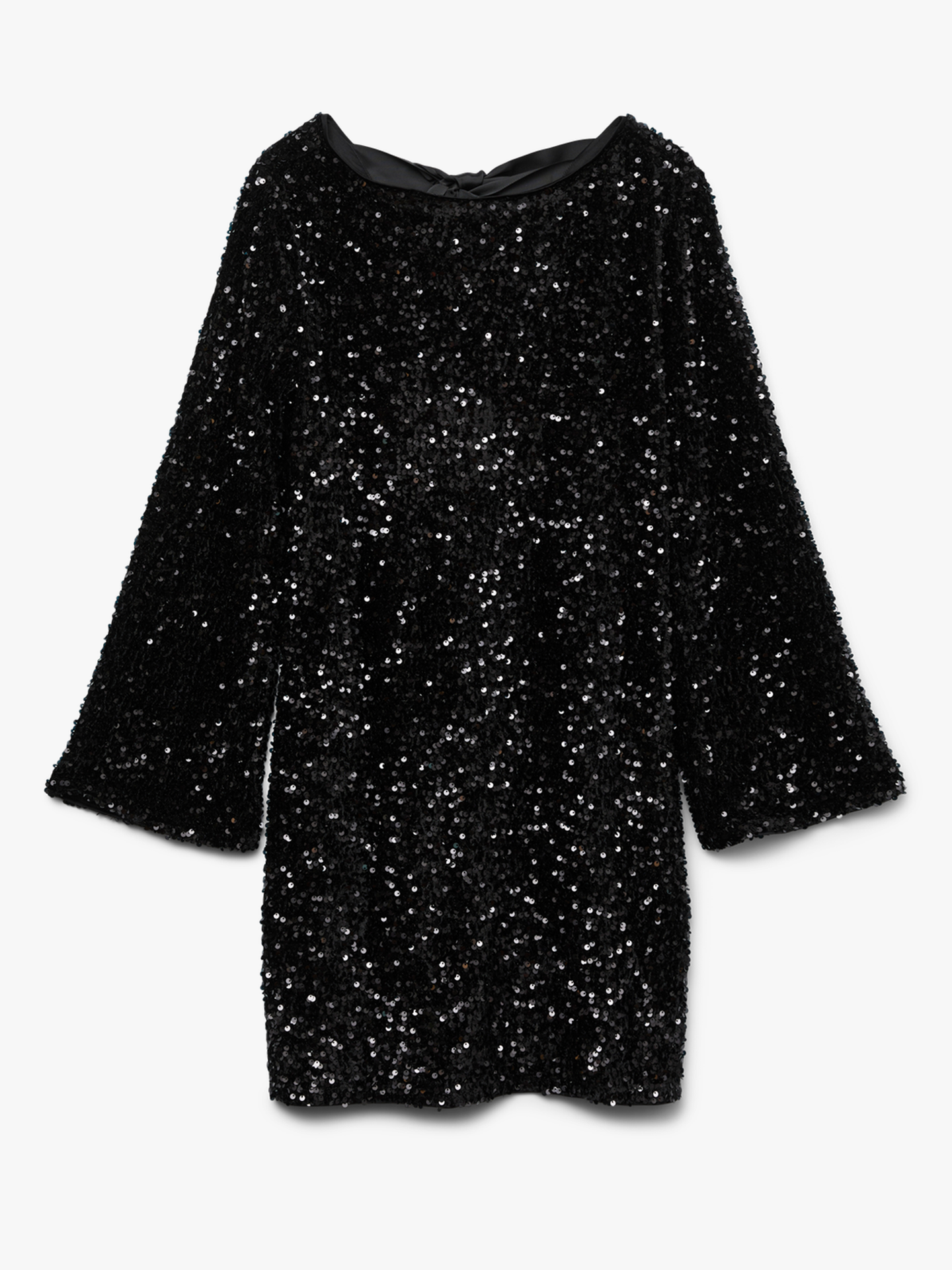 Etta Long Sleeve Boatneck Short Bow Dress