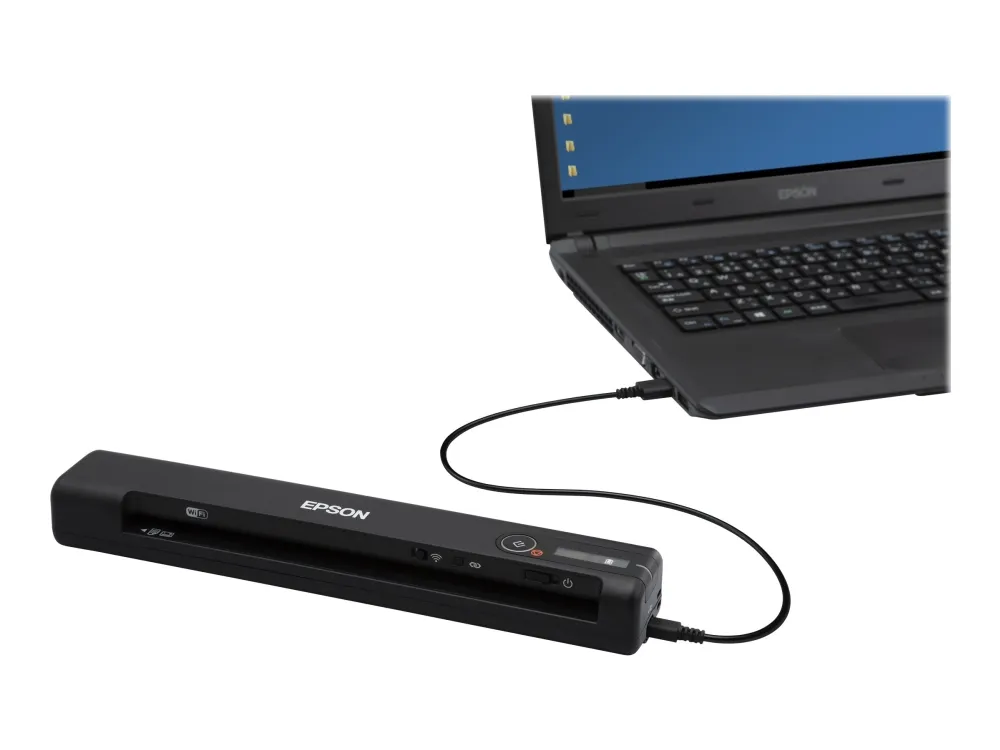 Epson WorkForce ES-60W - Scanner med papirfødning - Contact Image Sensor (CIS) - A4 - 600 dpi x 600 dpi - op til 300 scanninger pr. dag - USB 2.0, Wi-Fi(n)