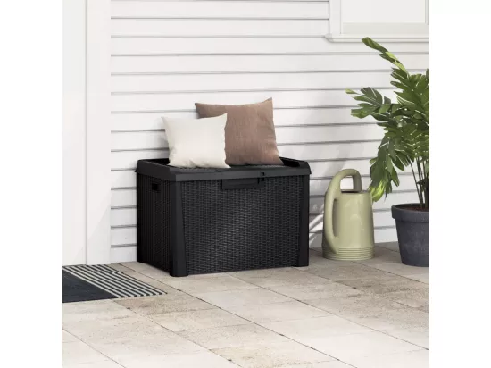 Boîte de rangement de jardin anthracite 125 L PP