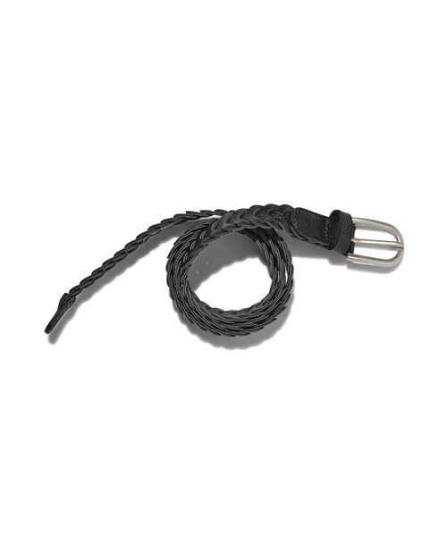 ceinture tressée femme 2cm noir