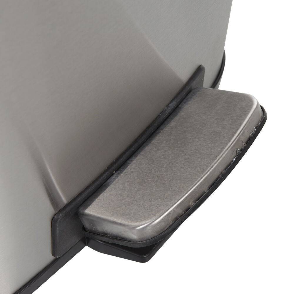 Poubelle pédale gris métallisé 30L