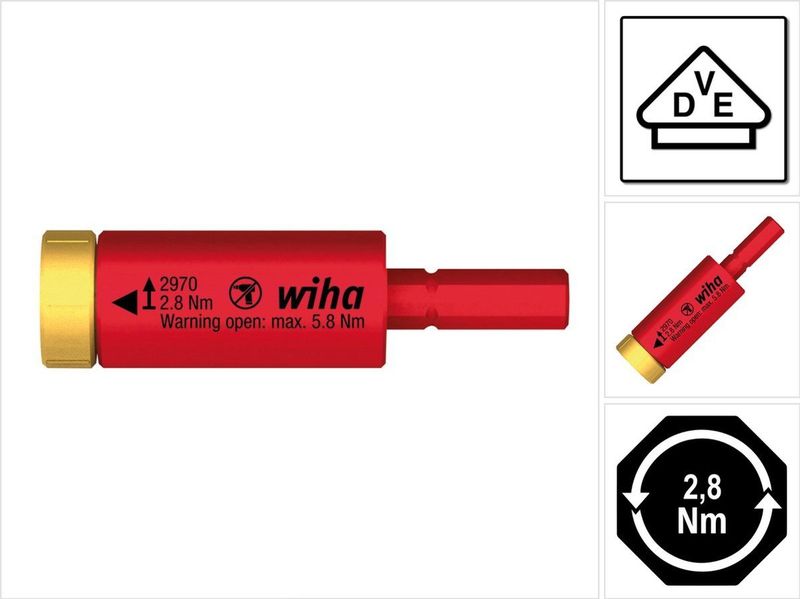 Wiha - 29701280 - Moment easyTorque Adapter - Voor slimBits en slimVario