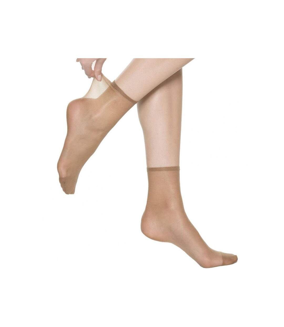 DIM Lot de 2 paires de Socquettes Femme Microfibre RESIST Canelle 20D