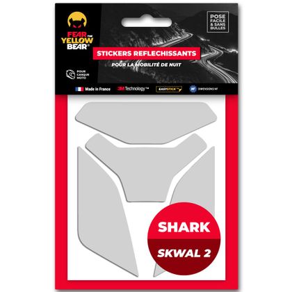 Stickers Réfléchissants Fear The Yellow Bear REPLICA SHARK SKWAL 2 - Blanc