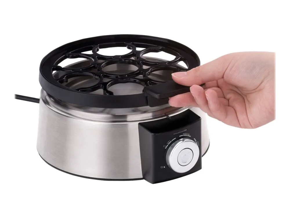 Cloer 6070 - Æggekoger - 435 W - rustfrit stål/sort