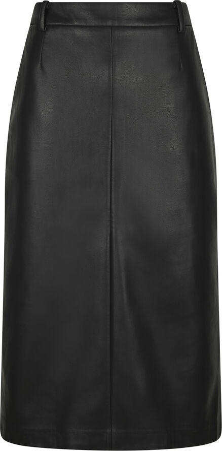 Neo Noir Nettie Faux Leather Skirt Black