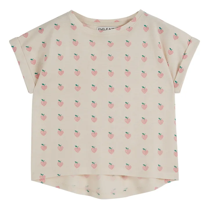 Emile et Ida T-shirt Grands Cœurs | Rose