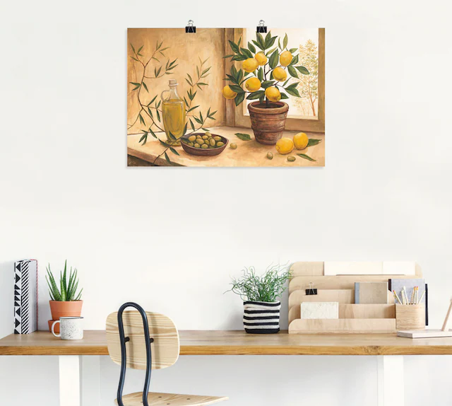 Artland Wandbild »Oliven und Zitronen« Arrangements 1 Stk. tlg. als Alubild, Outdoorbild, Leinwandbild, Poster, Wandaufkleber