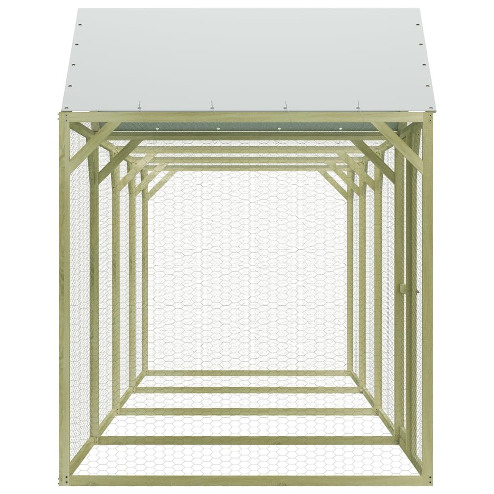 Poulailler 6 x 1,5 x 2 m pinède imprégnée