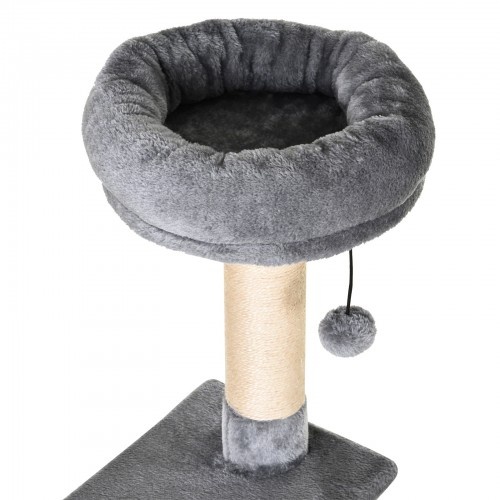 Arranhador para gatos com plataformas, cinza