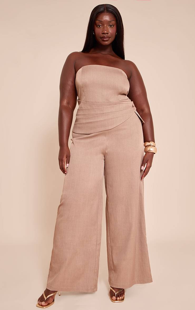Champignon Combinaison Grande Taille Bandeau Tissé Avec Détail Nœud