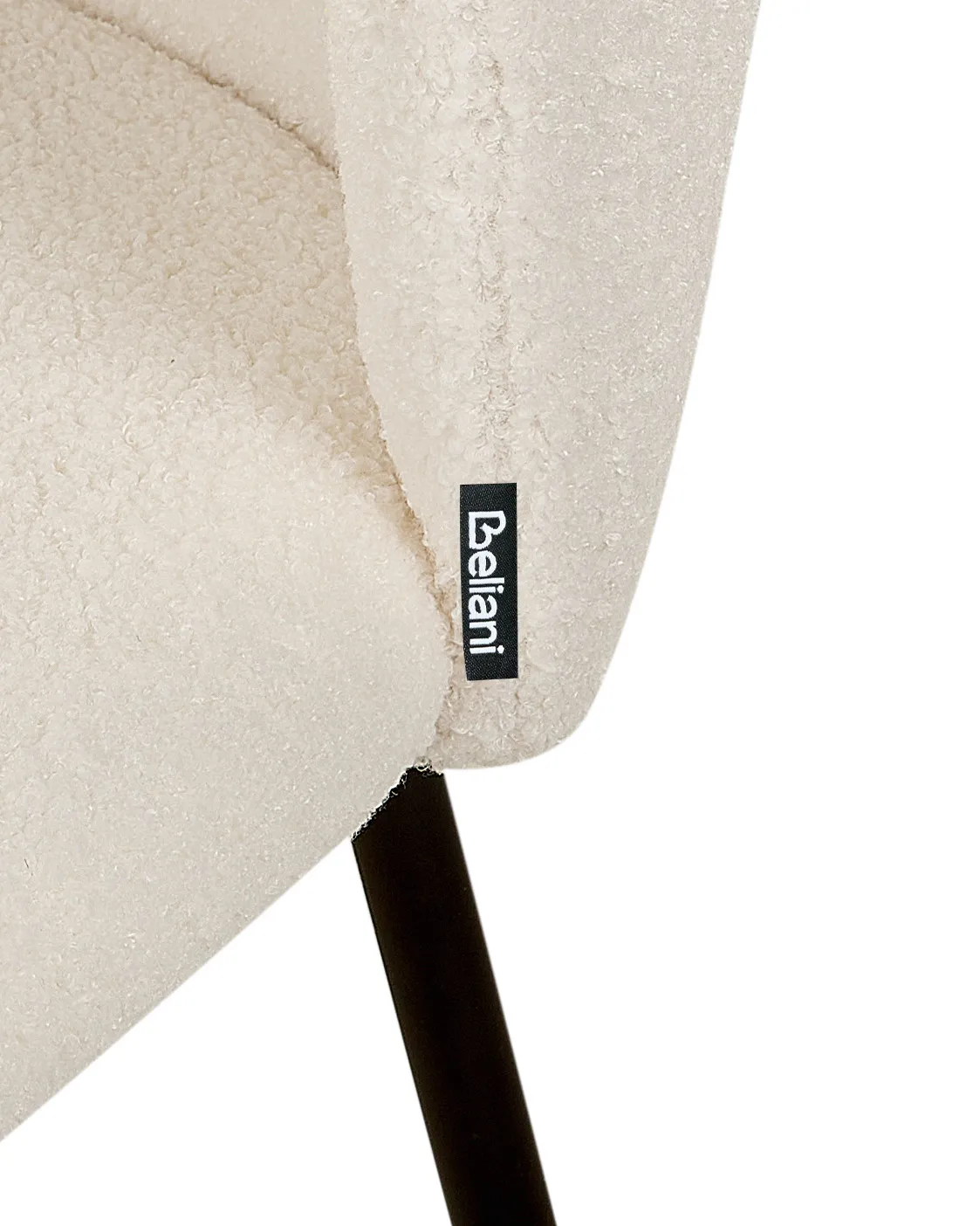 Set van 2 eetkamerstoelen MINA Bouclé Gebroken wit