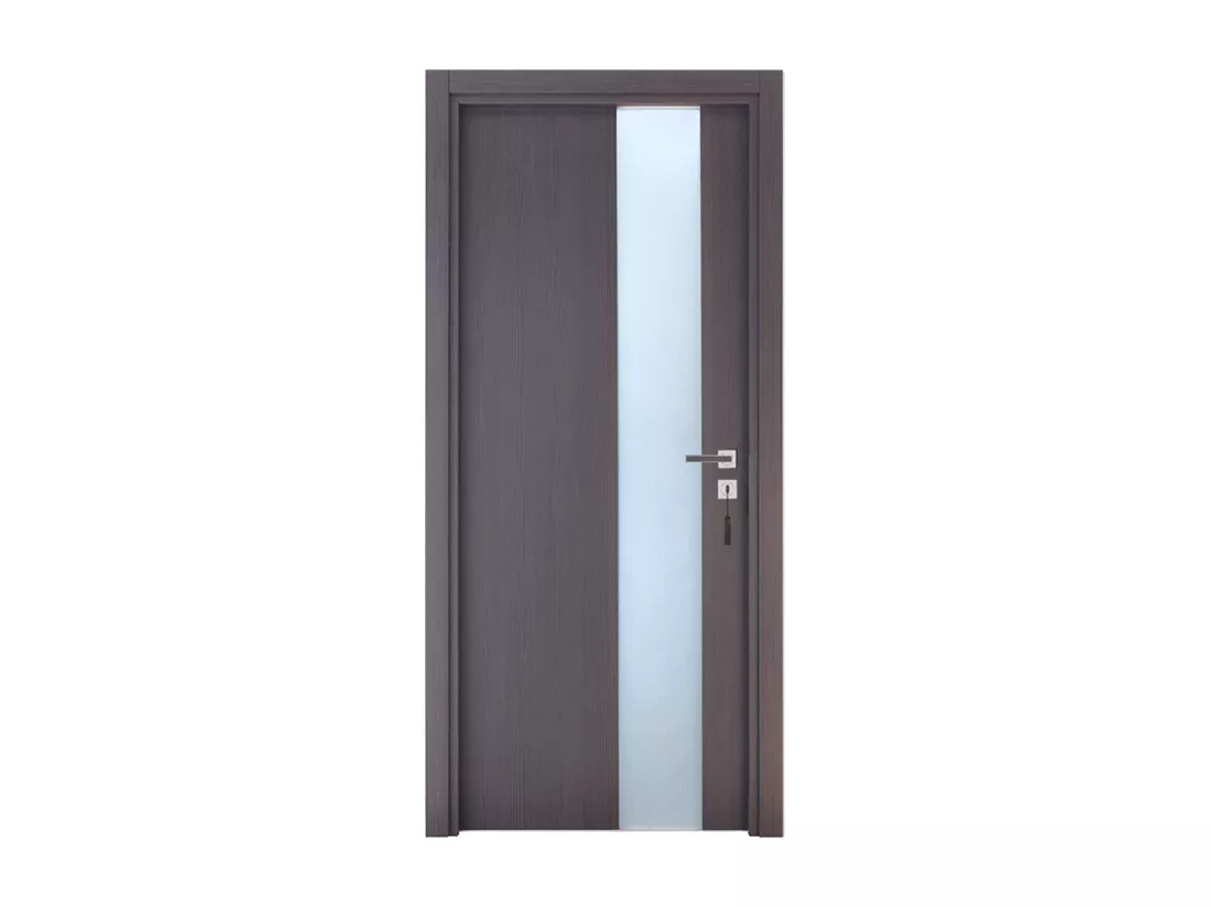 Bloc-porte pose fin de chantier collection Premium Enzo, H.204 x l.73 cm, aspect chêne cendré, réversible
